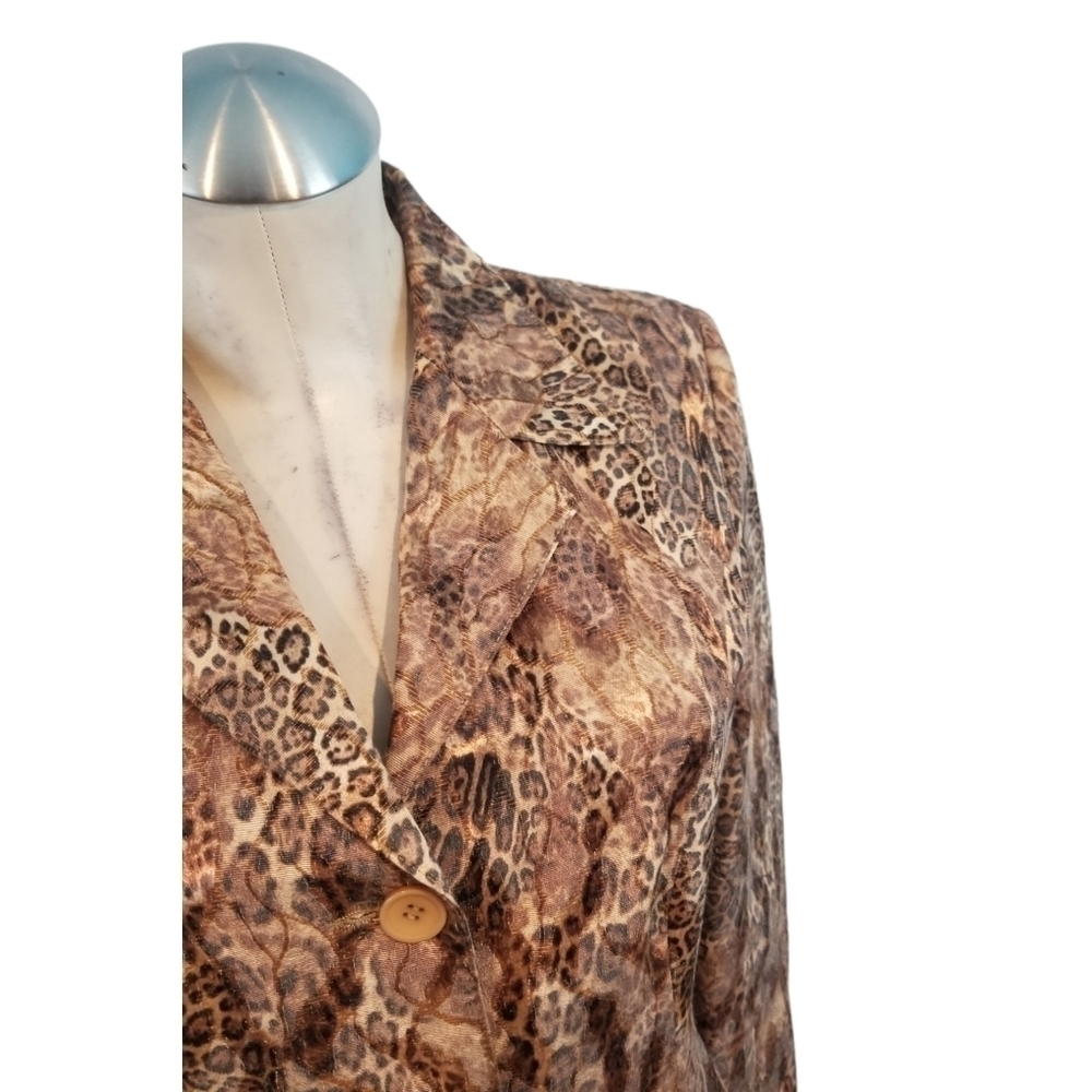 Simply Marcella Size M Snake / Reptile Print Blaz… - image 2